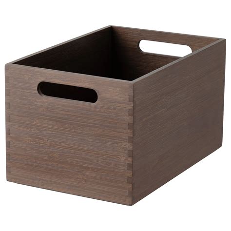 brown metal storage box|brown storage box with lid.